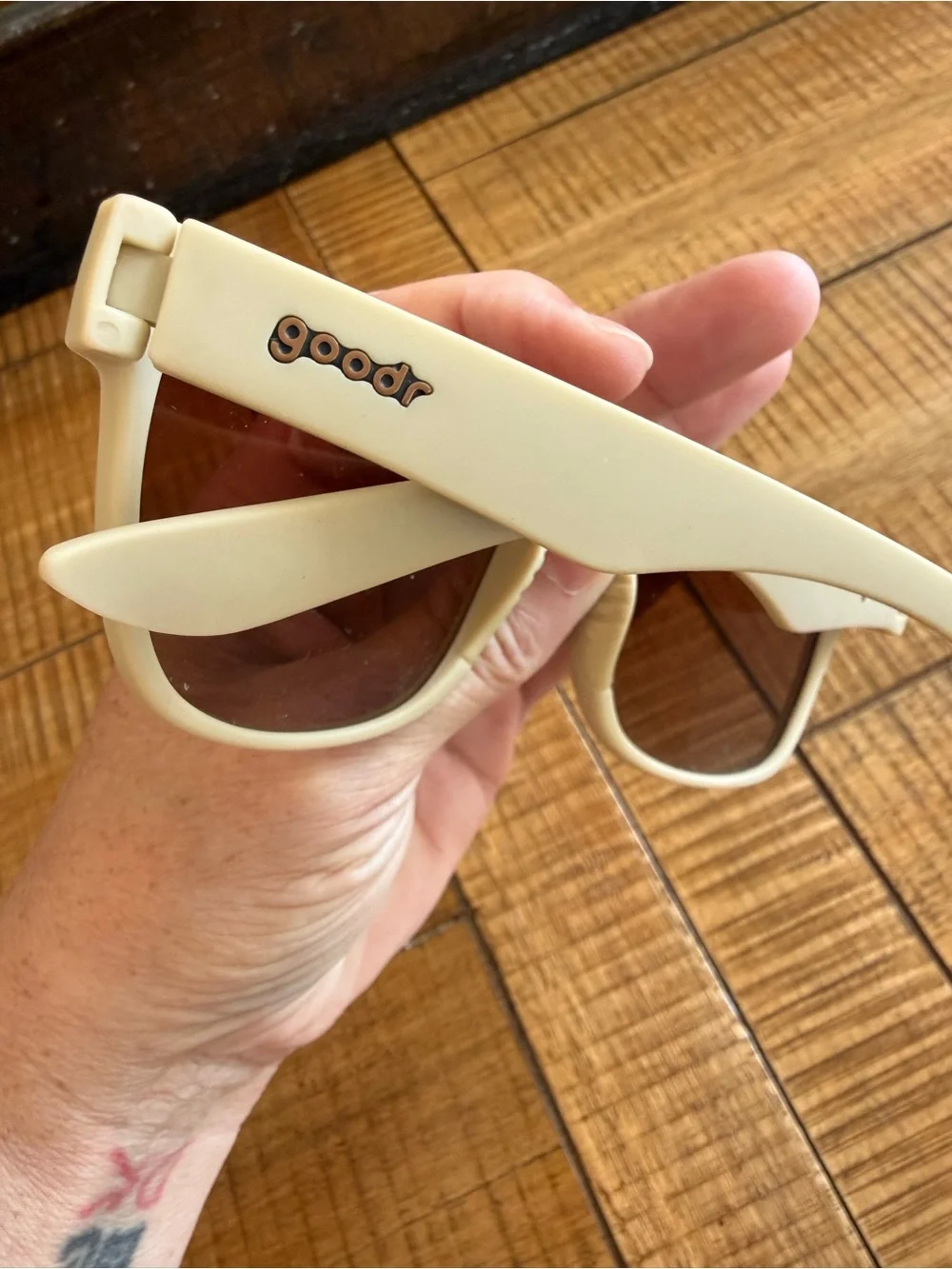 goodr “toasted marshmallow” no slip Sunglasses with Brown Lenses